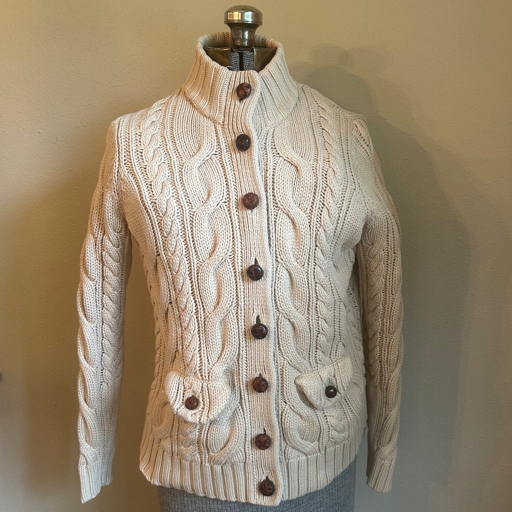Vintage Land's End button down sweater